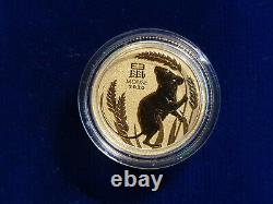 2020 Or 1/10 Oz. 9999 Or Année Lunaire De La Souris Perth Mint Australie Coin