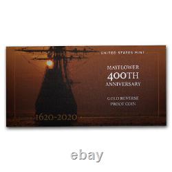 2020-w Or $10 Mayflower 400th Anniversary Inverse Proof Coin Sku#225136