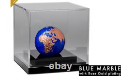 2021 Blue Marble Planet Earth $5 Pure Silver Rose Or Plaqué Pièce Sphérique MDM