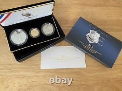 2021 National Law Enforcement Us Mint 3-coin Proof Set Commemorative 5 $ Or Ogp