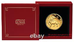 2021 P Australie Proof Gold 100 $ Année Lunaire De L'ox Ngc Pf70 1 Oz Coin