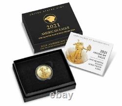 2021 W 1/4 ONCE OR DOLLAR EN OR PROOF EN ORIG GOV EMBALLAGE