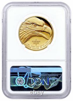 2021w 1oz Gold Proof American Liberty High Relief 100 $ Pièce Ngc Pf70 Uc Fr