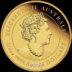 2022 Australien Lunar Année Du Tigre 1/4 Oz Gold Proof 25 $ Pièce Nouvelle Série-3