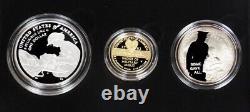 2022 Coffret commémoratif de 3 pièces en or et argent Purple Heart Wgold & Silver Ogp