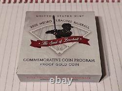 2022 Negro Leagues Baseball Proof Five Dollar Gold Coin 22ch Us Mint Ogp