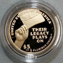 2022 W Negro Leagues Baseball Proof Cinq-dollar Gold Coin Commemorative Avec La Boîte