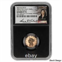 2023 Fidji 1854-O Ensemble Commemoratif en Or de 2 Pièces NGC Reverse PF70