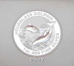 2024 AU 5 $ Sablier DOLPHIN NGC ARGENT PF70 ULTRA CAMÉE HR + Boîte de frappe & COA