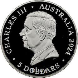 2024 AU 5 $ Sablier DOLPHIN NGC ARGENT PF70 ULTRA CAMÉE HR + Boîte de frappe & COA