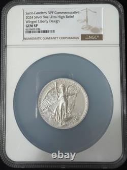 2024 Saint-Gaudens NPF commémorative Liberté ailée GEM SP 5 oz