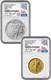 2026-w Ensemble Pi&egrave;ce Demi-dollar Walking Liberty En Or Et M&eacute;daille En Argent Fdi Ngc Sp70 Harrigal