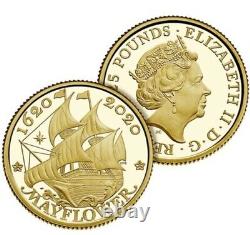 400e Anniversaire Du Mayflower Voyage 2 Pièce Gold Proof Set Us Mint
