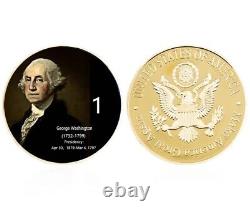 46 Pièces d'Or des Présidents des États-Unis d'Amérique, Ensemble de Pièces Américaines