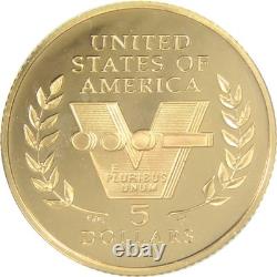 50e anniversaire de la Seconde Guerre mondiale Commémoratif 1993 W Proof Or 5 $