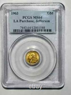 Achats de la Louisiane commémoratifs de 1903 PCGS MS-64 LA Achats-Jefferson