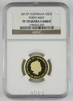 Australie 2013 One Sovereign 25 $ Gold Proof Coin Ngc Pf70 Ultra Cameo Perth Mint