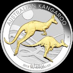 Australien Gilt Gilded 2018 Kangaroo Proof Argent 1 Oz Dollar 1 $ Coin Australie