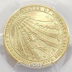 Bannière étoilée 2012 en or $5 PCGS MS70