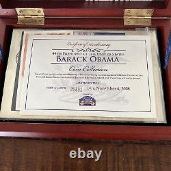 Barack Obama 10 Pièces Edition Limitée Set D'inauguration 24 Karat Gold Layered