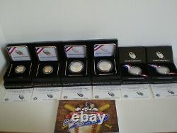 Baseball Hof 2014 Complete 7 Coin Collection-gold, Silver, Clad & Young Collector
