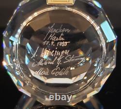 Boîte à pièces en cristal Swarovski avec charnière et pièce commémorative de 100 ans SIGNÉE RARE