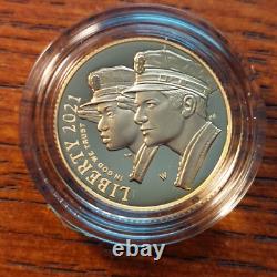 Boîte et Certificat d'Authenticité de la Pièce en Or Proof de 5 $ du Mémorial National des Forces de l'Ordre 2021