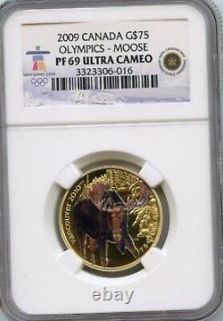 CANADA 2009 OLYMPIQUES PIECE D'OR DE 75 DOLLARS NGC PF69 ULTRA CAMEO - OLYMPIQUES - Élan