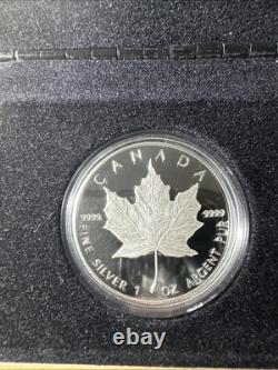 Canada 1989 Ensemble commémoratif en érable 1/10 or, 1/10 platine et 1 oz argent