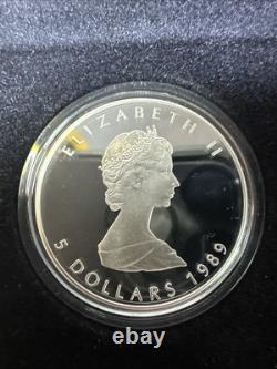 Canada 1989 Ensemble commémoratif en érable 1/10 or, 1/10 platine et 1 oz argent