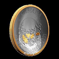 Canada 1 Oz Argent $25 Dollars Concave Coin, Klondike Gold Rush, 2021