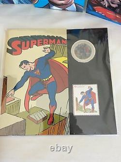 Canada 2013 Coins Superman (all) 7 Dont Le Livre D'or + Coin