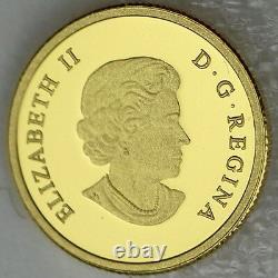 Canada 2014 L'ours Grizzli 1/10 Oz Pure Gold Coin #1 O Canada Série De 5 $ D'or