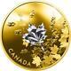 Canada -2017'whispering Maple Leaves' Reverse-gold-plaqué Proof $50 Silver Coin