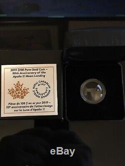 Canada 2019 Gold'50th Anniv. De Convex-forme Coin ' Apollo 11 Alunissage
