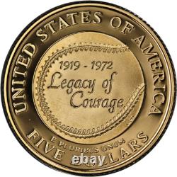 Carte d'anniversaire commémorative en or de 5 $ de Jackie Robinson 1997-W, épingle, patch STOCK