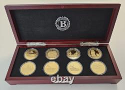 Collection de Dollars en Or des Plus Grandes Batailles Navales du Monde. Ensemble Complet de 8 Pièces avec Certificat d'Authenticité.