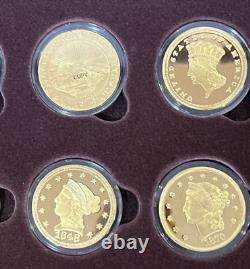 Collection de pièces commémoratives des classiques en or de 100 millions de dollars - 24 pièces plaquées or