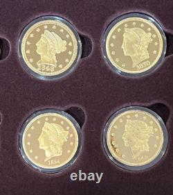 Collection de pièces commémoratives des classiques en or de 100 millions de dollars - 24 pièces plaquées or