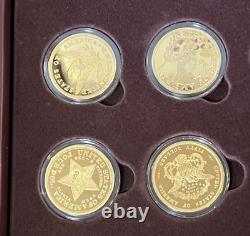 Collection de pièces commémoratives des classiques en or de 100 millions de dollars - 24 pièces plaquées or
