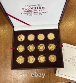 Collection de pièces commémoratives des classiques en or de 100 millions de dollars - 24 pièces plaquées or