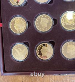 Collection de pièces commémoratives des classiques en or de 100 millions de dollars - 24 pièces plaquées or