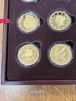 Collection de pièces commémoratives des classiques en or de 100 millions de dollars - 24 pièces plaquées or