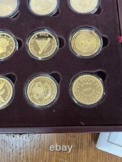 Collection de pièces commémoratives des classiques en or de 100 millions de dollars - 24 pièces plaquées or