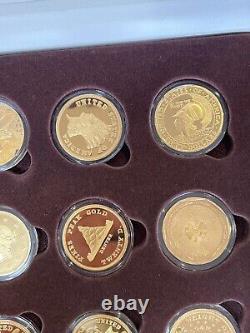 Collection de pièces commémoratives des classiques en or de 100 millions de dollars - 24 pièces plaquées or