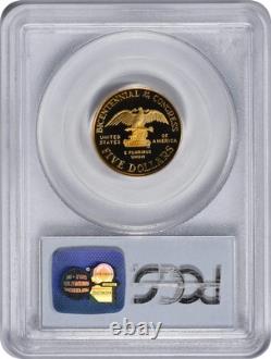 Congrès de 1989 - Preuve commémorative en or de 5 dollars $5 PR69DCAM PCGS