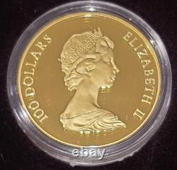 Constitution canadienne de 1982, pièce commémorative en or de 1/2 oz avec étui et certificat