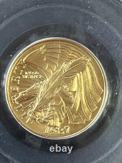 Constitution de 1987 - 5 $ en or, pièce commémorative de 5 dollars, MS70 PCGS