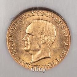 Dollar commémoratif en or McKinley de 1917 G$1, PL Fields NGC MS 62 SKU-G3598