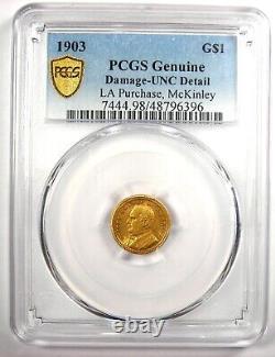 Dollar d'or commémoratif McKinley 1903 G$1 PCGS Détail non circulé (UNC MS)
